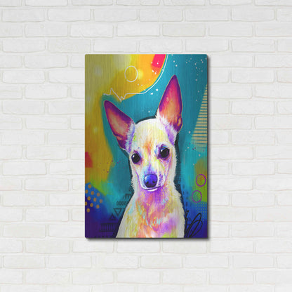 Luxe Metal Art 'Pop Art Chihuahua 2' by Furbaby Affiliates, Metal Wall Art,24x36