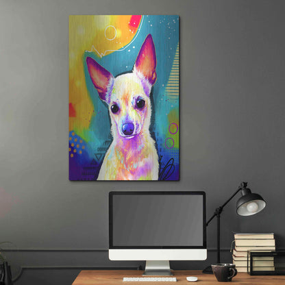 Luxe Metal Art 'Pop Art Chihuahua 2' by Furbaby Affiliates, Metal Wall Art,24x36