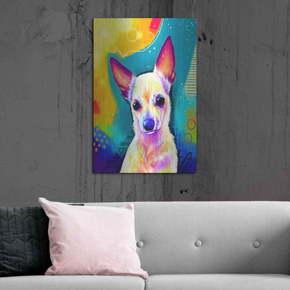 Luxe Metal Art 'Pop Art Chihuahua 2' by Furbaby Affiliates, Metal Wall Art,24x36