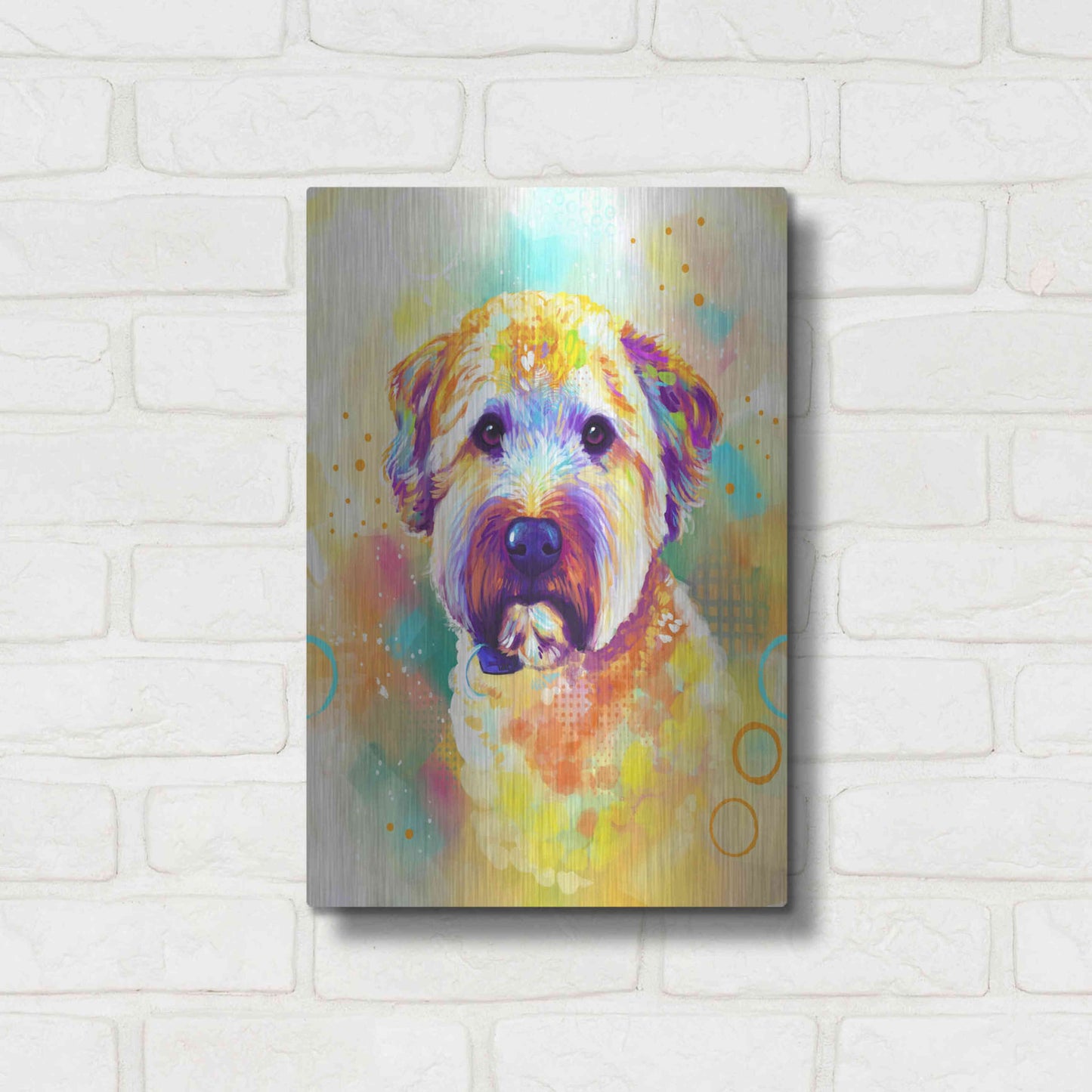 Luxe Metal Art 'Pop Art Briard' by Furbaby Affiliates, Metal Wall Art,12x16