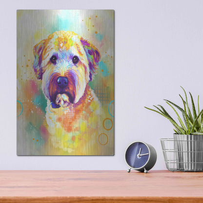 Luxe Metal Art 'Pop Art Briard' by Furbaby Affiliates, Metal Wall Art,12x16