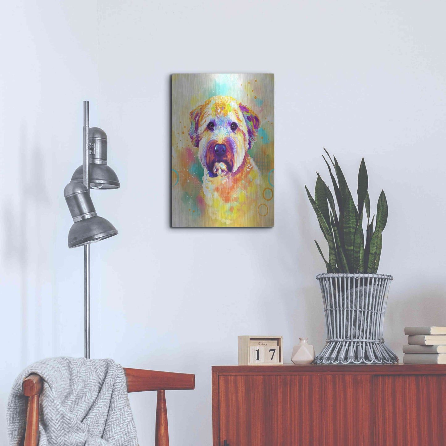 Luxe Metal Art 'Pop Art Briard' by Furbaby Affiliates, Metal Wall Art,16x24