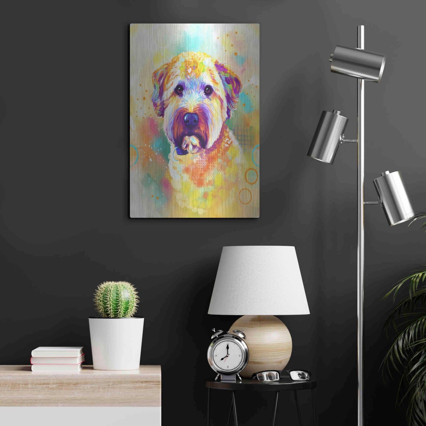 Luxe Metal Art 'Pop Art Briard' by Furbaby Affiliates, Metal Wall Art,16x24