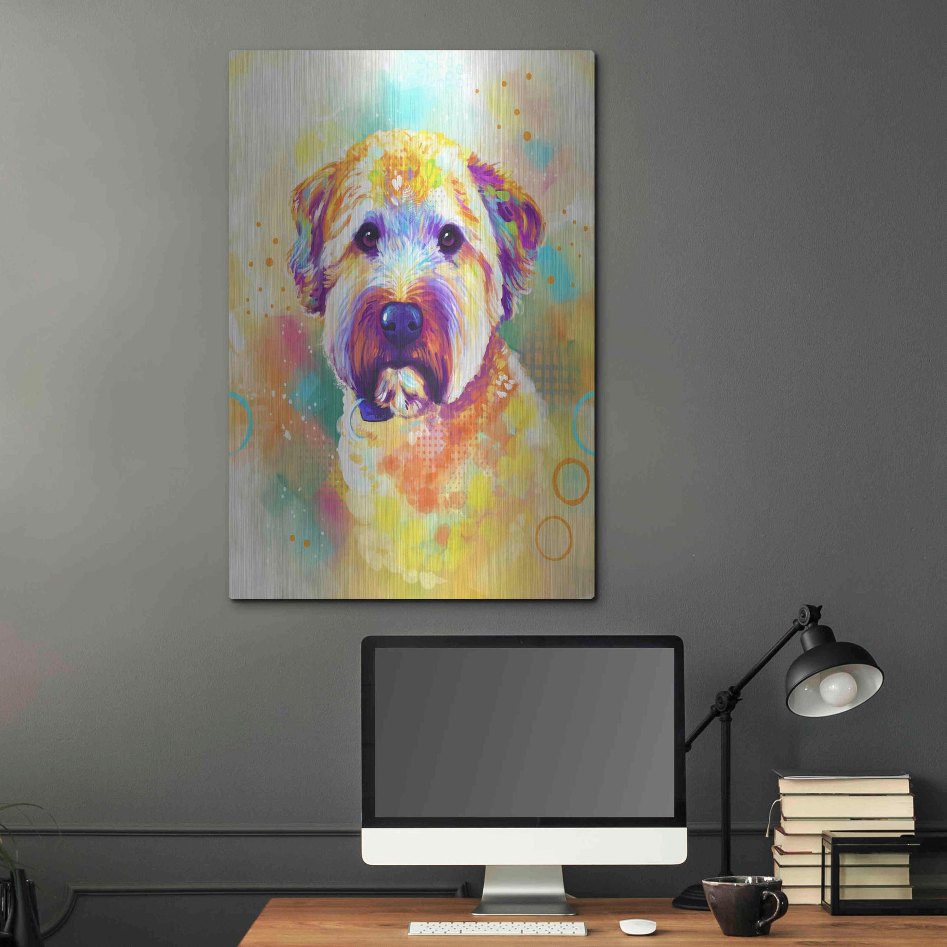 Luxe Metal Art 'Pop Art Briard' by Furbaby Affiliates, Metal Wall Art,24x36