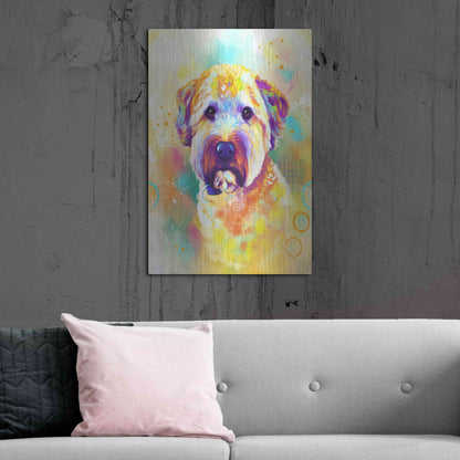 Luxe Metal Art 'Pop Art Briard' by Furbaby Affiliates, Metal Wall Art,24x36