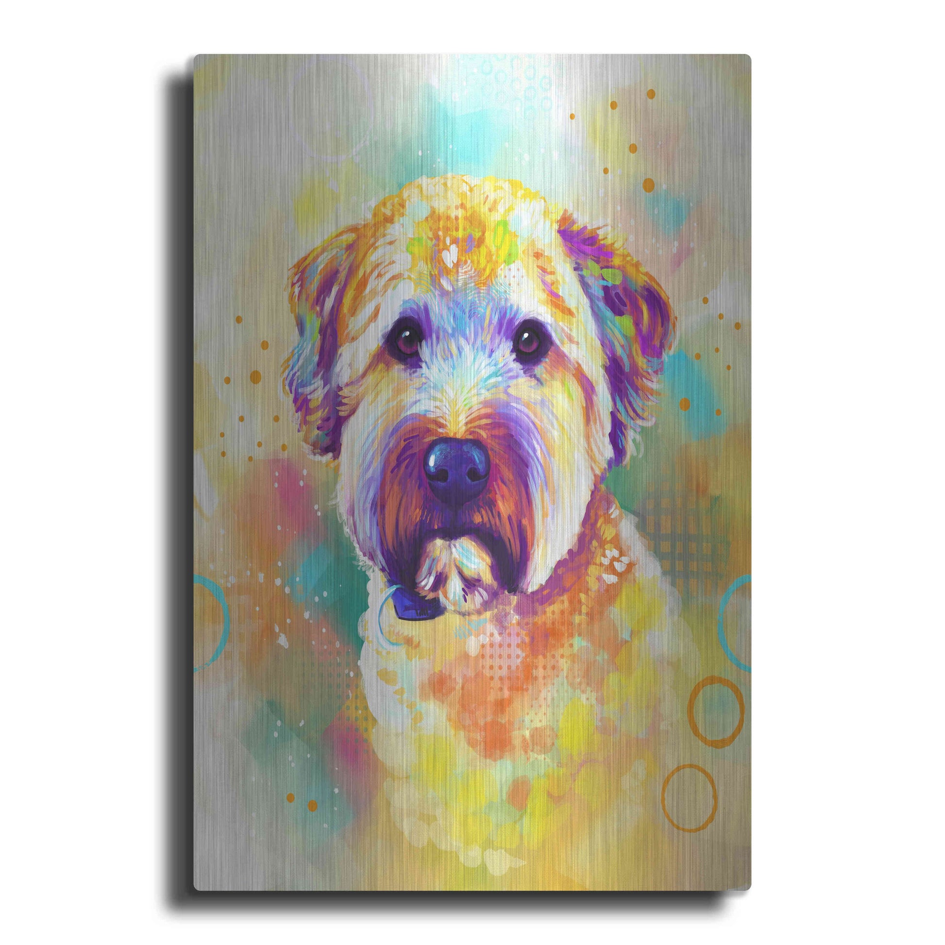 Luxe Metal Art 'Pop Art Briard' by Furbaby Affiliates, Metal Wall Art