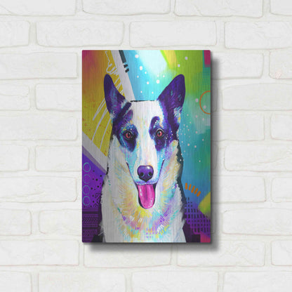 Luxe Metal Art 'Pop Art Border Collie' by Furbaby Affiliates, Metal Wall Art,12x16