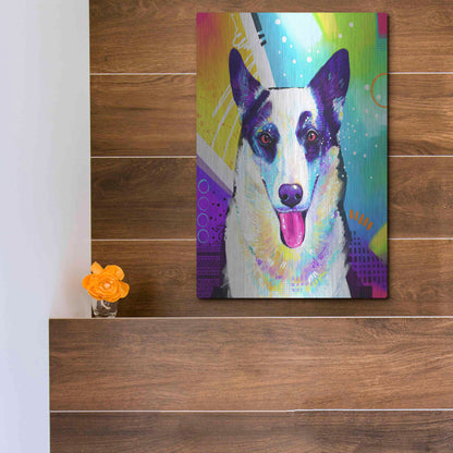 Luxe Metal Art 'Pop Art Border Collie' by Furbaby Affiliates, Metal Wall Art,12x16