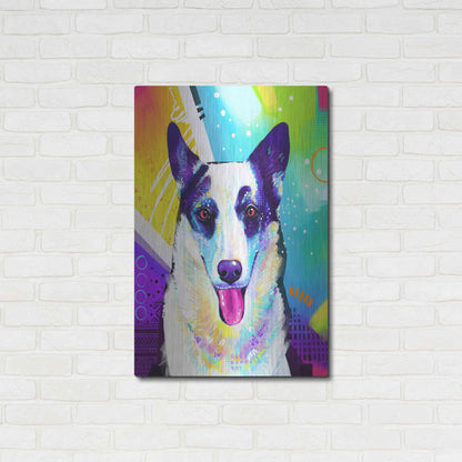 Luxe Metal Art 'Pop Art Border Collie' by Furbaby Affiliates, Metal Wall Art,24x36