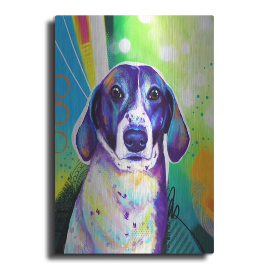 Luxe Metal Art 'Pop Art Beagle' by Furbaby Affiliates, Metal Wall Art