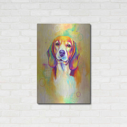 Luxe Metal Art 'Pop Art Beagle 3' by Furbaby Affiliates, Metal Wall Art,24x36