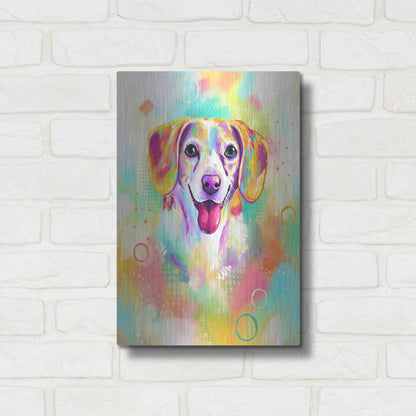 Luxe Metal Art 'Pop Art Beagle 2' by Furbaby Affiliates, Metal Wall Art,12x16