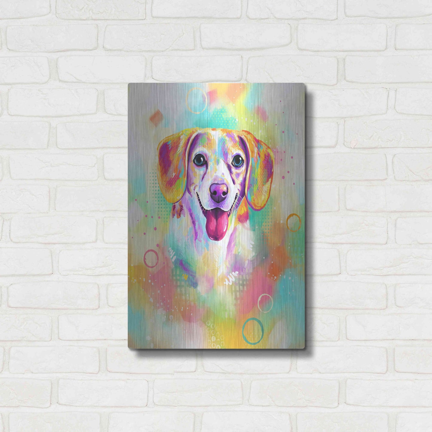 Luxe Metal Art 'Pop Art Beagle 2' by Furbaby Affiliates, Metal Wall Art,16x24