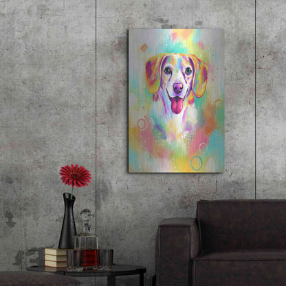 Luxe Metal Art 'Pop Art Beagle 2' by Furbaby Affiliates, Metal Wall Art,24x36