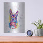 Luxe Metal Art 'Colorful Watercolor French Bulldog' by Furbaby Affiliates, Metal Wall Art,12x16