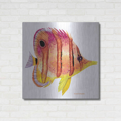 Luxe Metal Art 'New Fish 4' by Olga and Alexey Drozdov, Metal Wall Art,36x36