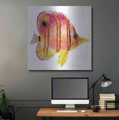 Luxe Metal Art 'New Fish 4' by Olga and Alexey Drozdov, Metal Wall Art,36x36