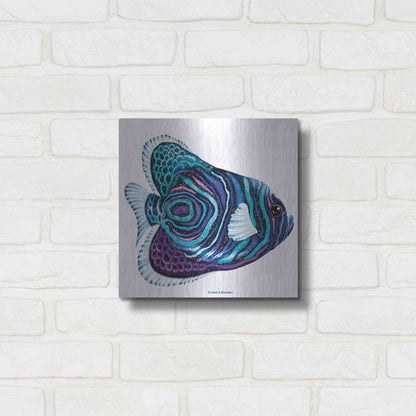 Luxe Metal Art 'New Fish 3' by Olga and Alexey Drozdov, Metal Wall Art,12x12