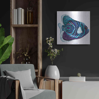 Luxe Metal Art 'New Fish 3' by Olga and Alexey Drozdov, Metal Wall Art,24x24