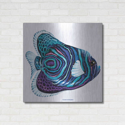 Luxe Metal Art 'New Fish 3' by Olga and Alexey Drozdov, Metal Wall Art,36x36