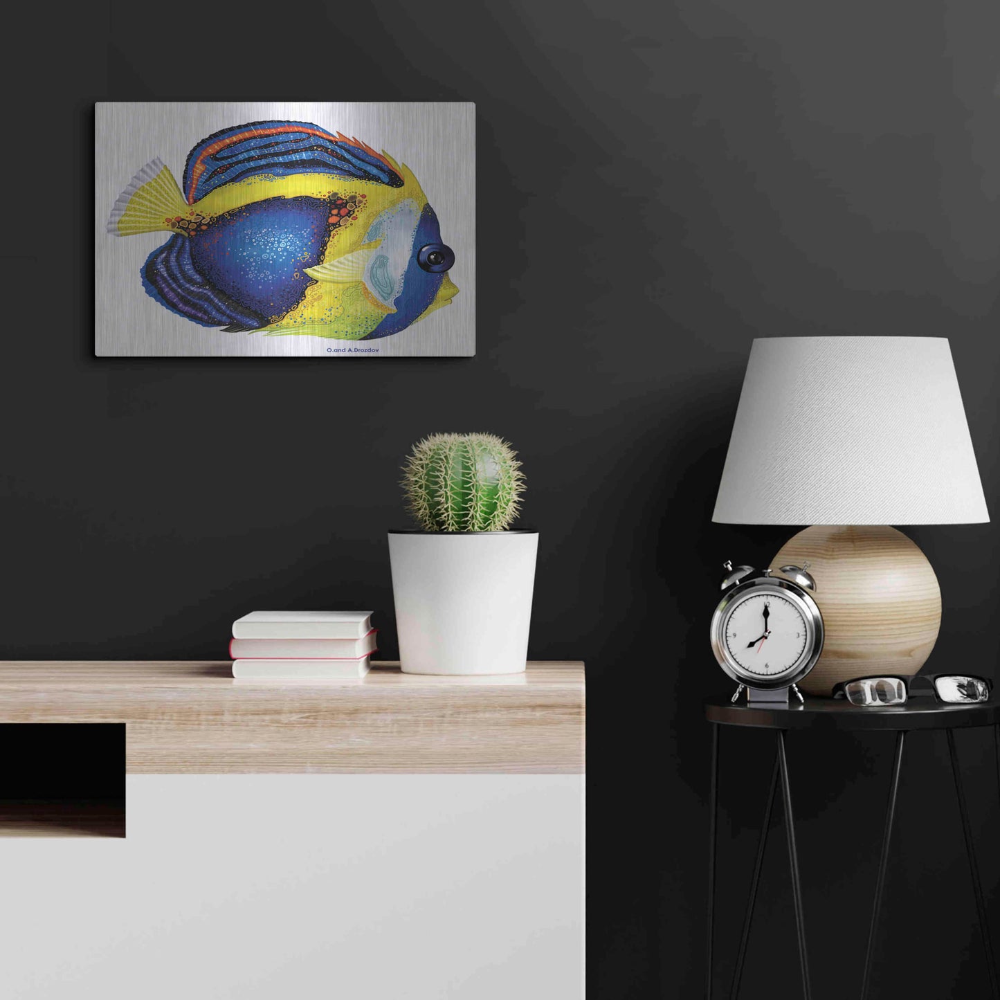 Luxe Metal Art 'New Fish 2' by Olga and Alexey Drozdov, Metal Wall Art,24x16