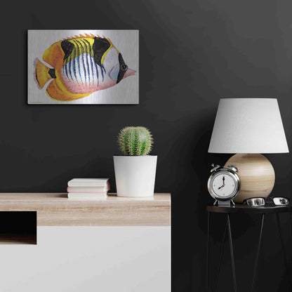 Luxe Metal Art 'Fish 1 Red Yellow' by Olga and Alexey Drozdov, Metal Wall Art,24x16