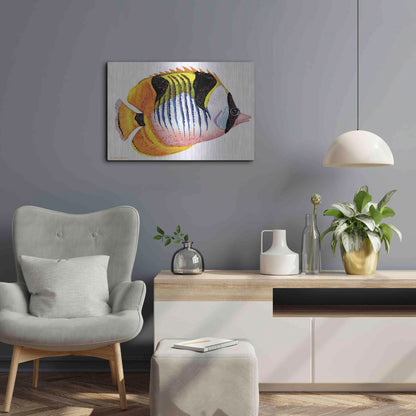 Luxe Metal Art 'Fish 1 Red Yellow' by Olga and Alexey Drozdov, Metal Wall Art,24x16