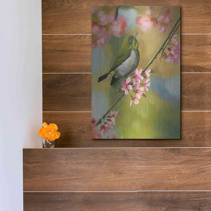 Luxe Metal Art 'Birds & Blossoms' by Patricia Feathers, Metal Wall Art,12x16