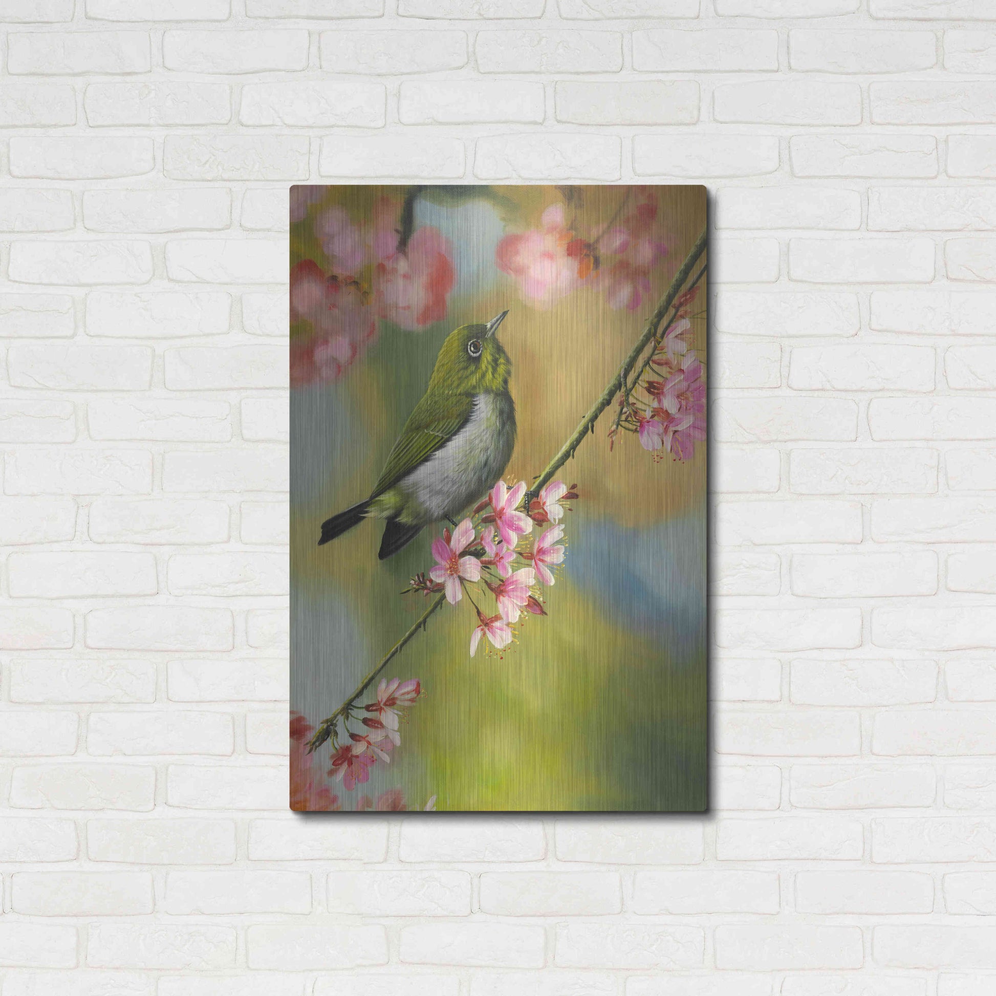 Luxe Metal Art 'Birds & Blossoms' by Patricia Feathers, Metal Wall Art,24x36