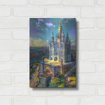 Luxe Metal Art 'Barcelona Spain Tibidabo Church' by Pedro Gavidia, Metal Wall Art,12x16
