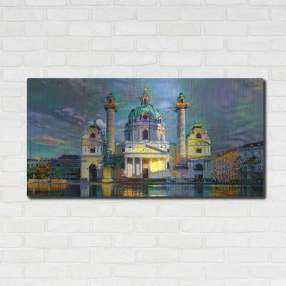 Luxe Metal Art 'Vienna Austria Karlskirche' by Pedro Gavidia, Metal Wall Art,48x24