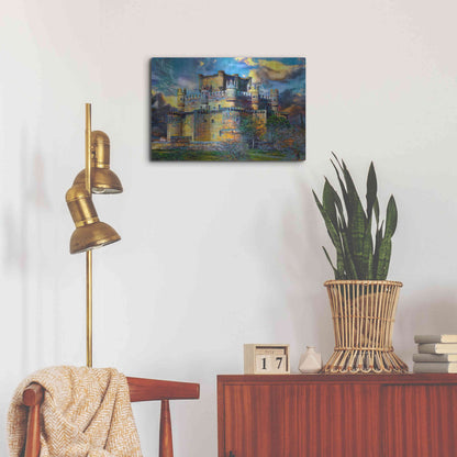 Luxe Metal Art 'Toledo Spain Guadamur Castle' by Pedro Gavidia, Metal Wall Art,24x16