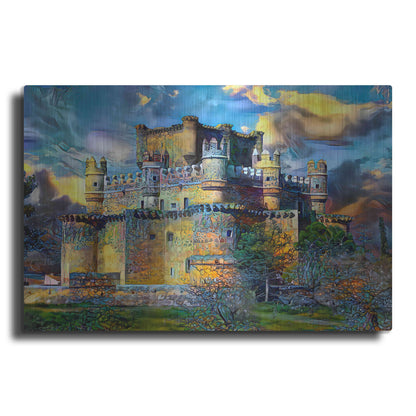 Luxe Metal Art 'Toledo Spain Guadamur Castle' by Pedro Gavidia, Metal Wall Art