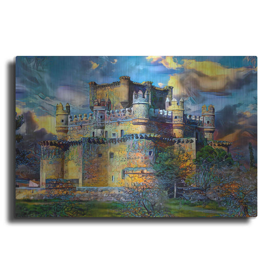 Luxe Metal Art 'Toledo Spain Guadamur Castle' by Pedro Gavidia, Metal Wall Art