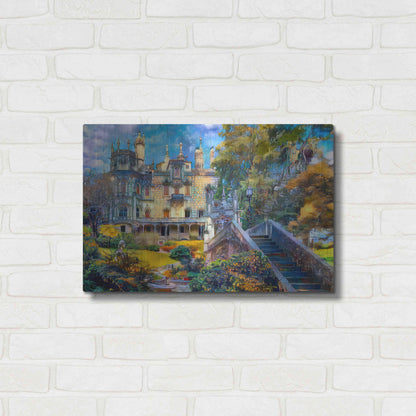 Luxe Metal Art 'Sintra Portugal Quinta de Regaleira' by Pedro Gavidia, Metal Wall Art,24x16