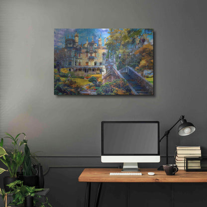 Luxe Metal Art 'Sintra Portugal Quinta de Regaleira' by Pedro Gavidia, Metal Wall Art,36x24