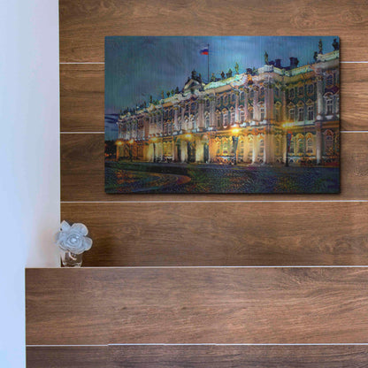 Luxe Metal Art 'Saint Petersburg Russia Hermitage Museum' by Pedro Gavidia, Metal Wall Art,16x12