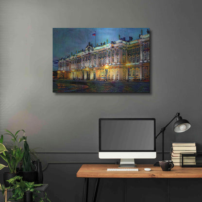 Luxe Metal Art 'Saint Petersburg Russia Hermitage Museum' by Pedro Gavidia, Metal Wall Art,36x24