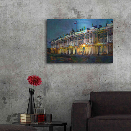 Luxe Metal Art 'Saint Petersburg Russia Hermitage Museum' by Pedro Gavidia, Metal Wall Art,36x24