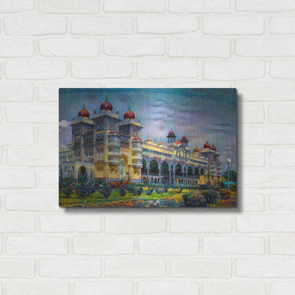 Luxe Metal Art 'Mysore India Royal Palace' by Pedro Gavidia, Metal Wall Art,24x16