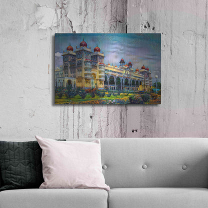 Luxe Metal Art 'Mysore India Royal Palace' by Pedro Gavidia, Metal Wall Art,36x24