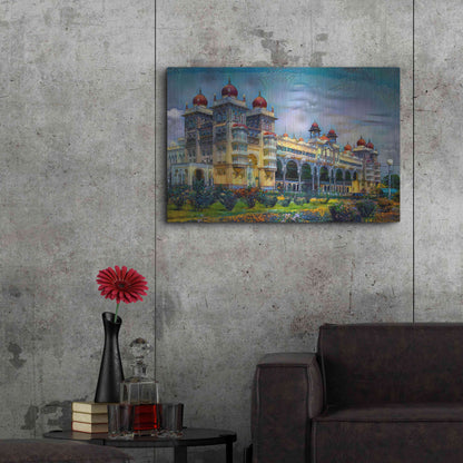 Luxe Metal Art 'Mysore India Royal Palace' by Pedro Gavidia, Metal Wall Art,36x24