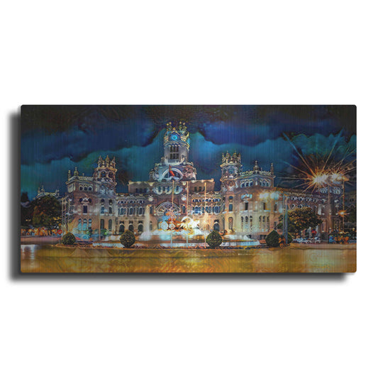 Luxe Metal Art 'Madrid Spain Cibeles Palace' by Pedro Gavidia, Metal Wall Art