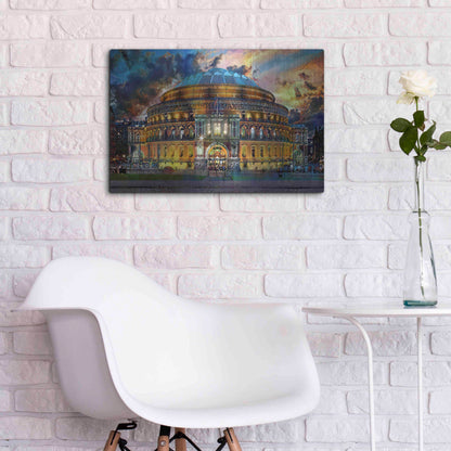 Luxe Metal Art 'London England Royal Albert Hall' by Pedro Gavidia, Metal Wall Art,24x16