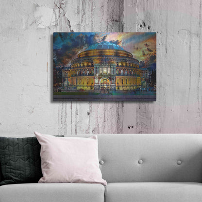 Luxe Metal Art 'London England Royal Albert Hall' by Pedro Gavidia, Metal Wall Art,36x24