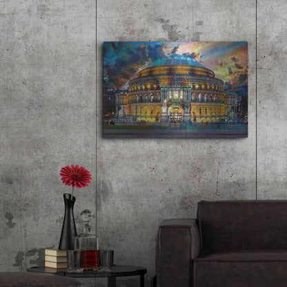 Luxe Metal Art 'London England Royal Albert Hall' by Pedro Gavidia, Metal Wall Art,36x24