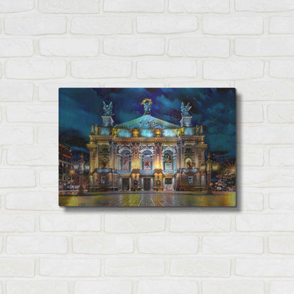 Luxe Metal Art 'Leopolis Ukraine Opera' by Pedro Gavidia, Metal Wall Art,24x16