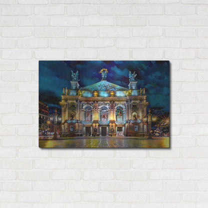 Luxe Metal Art 'Leopolis Ukraine Opera' by Pedro Gavidia, Metal Wall Art,36x24