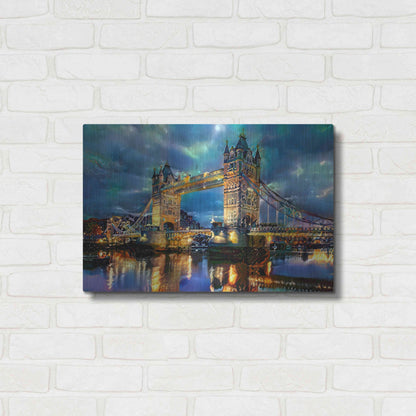 Luxe Metal Art 'England London Bridge' by Pedro Gavidia, Metal Wall Art,24x16