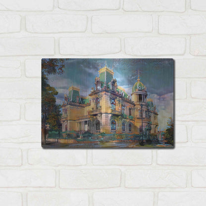 Luxe Metal Art 'Chihuahua Mexico Quinta Gameros' by Pedro Gavidia, Metal Wall Art,16x12